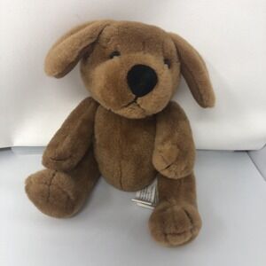 Swapets Plush Jointed Brown Dog Rotating Head 10 Inches Laying Flat‎